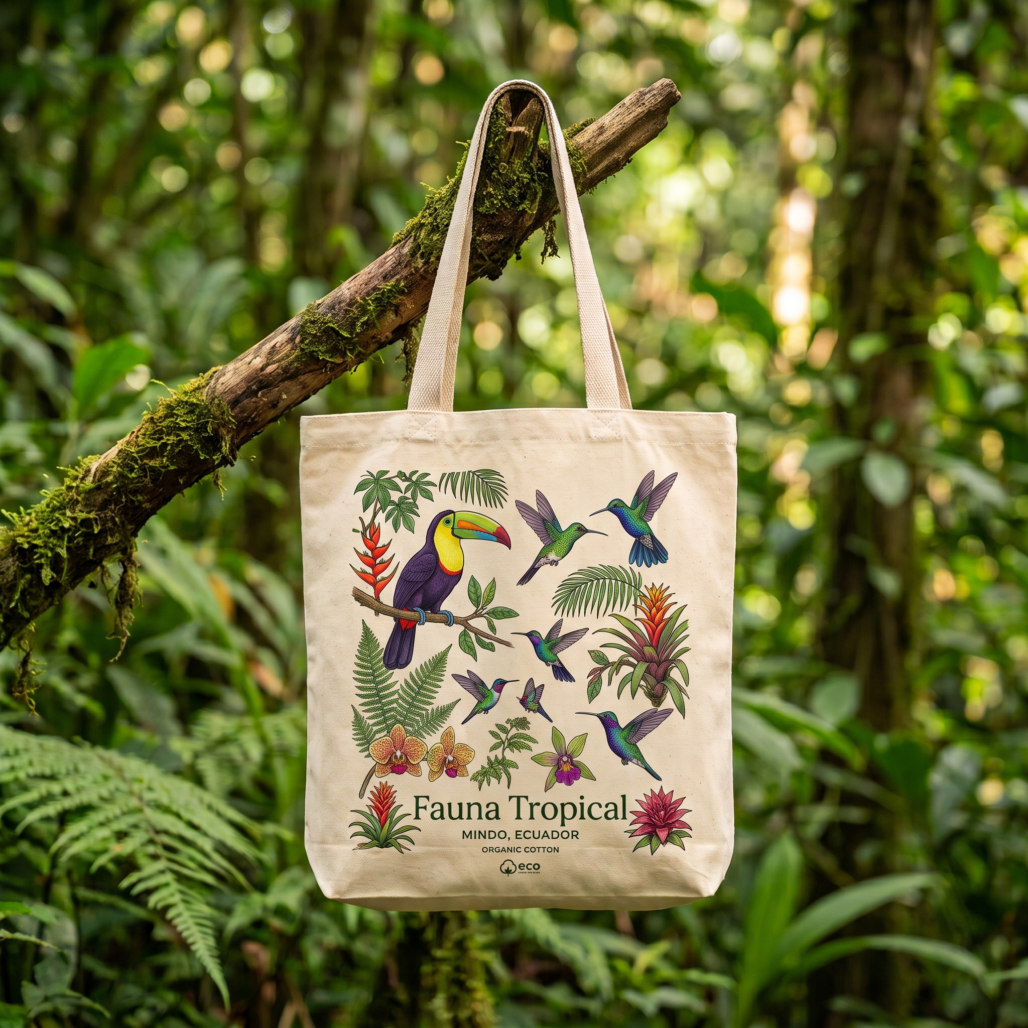 bolso ecológico (tote bag) fauna tropical bolso ecológico (tote bag) fauna tropical